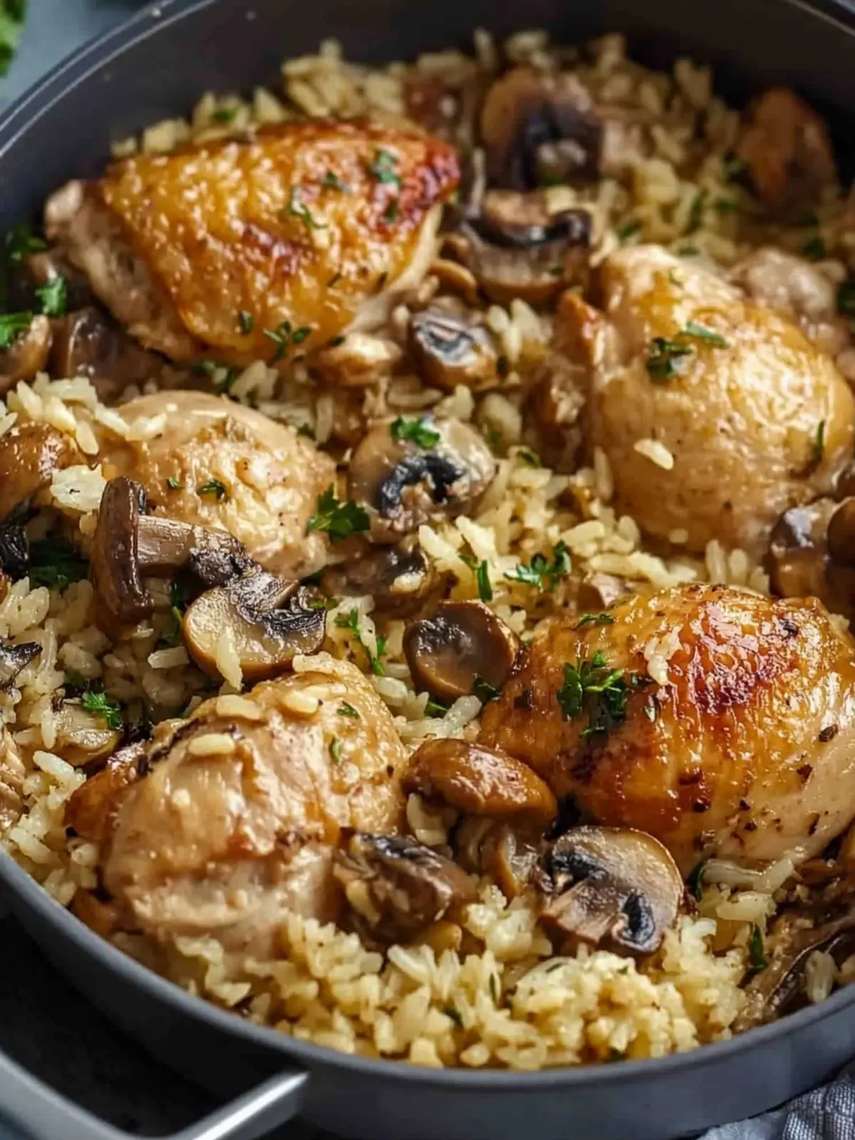 One Pot Mushroom Chicken and Rice for Cozy Nights In 5 One Pot Mushroom Chicken and Rice