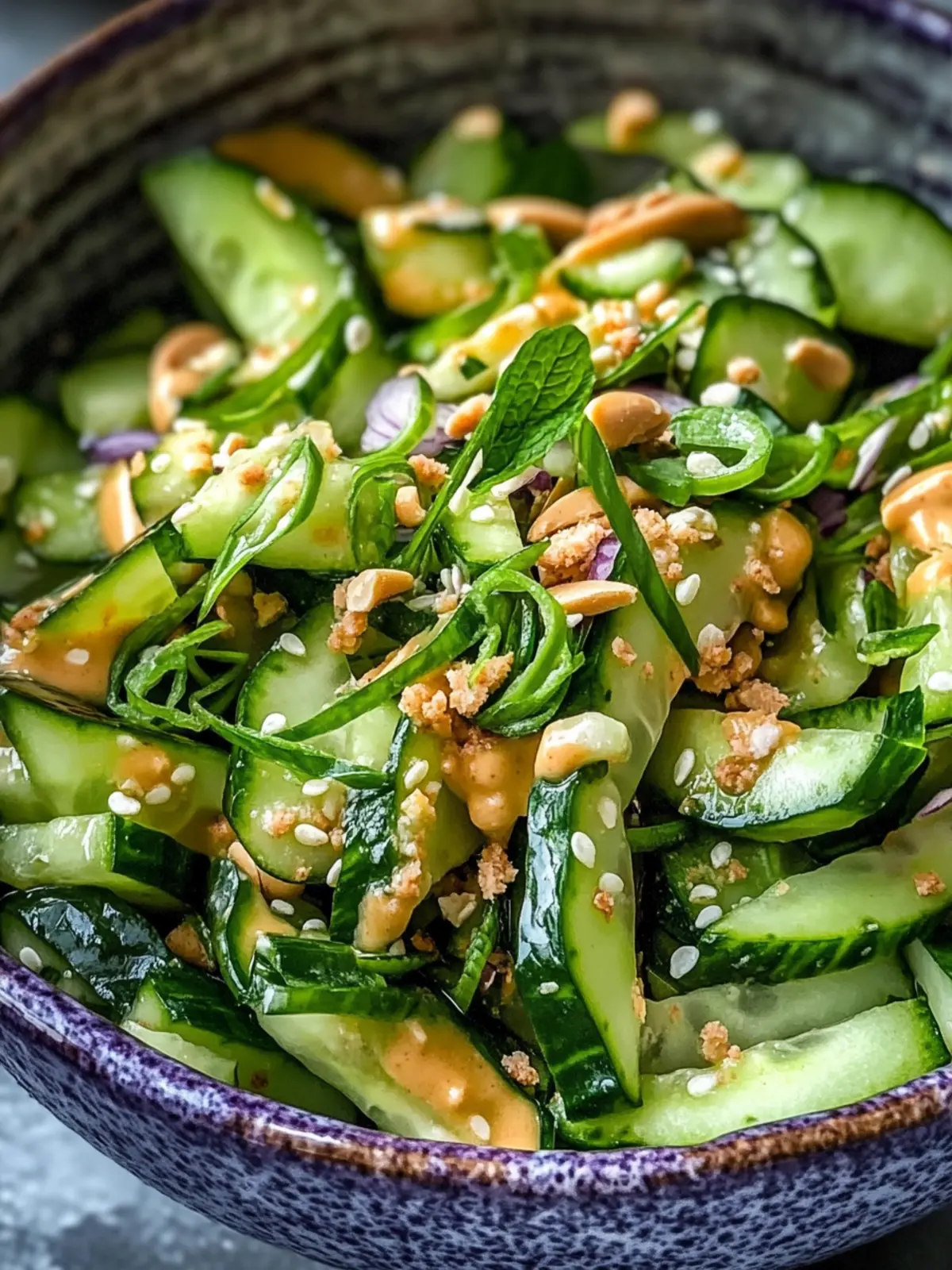 Crispy Cucumber and Peanut Butter Salad for a Refreshing Bite 4 Cucumber and Peanut Butter Salad
