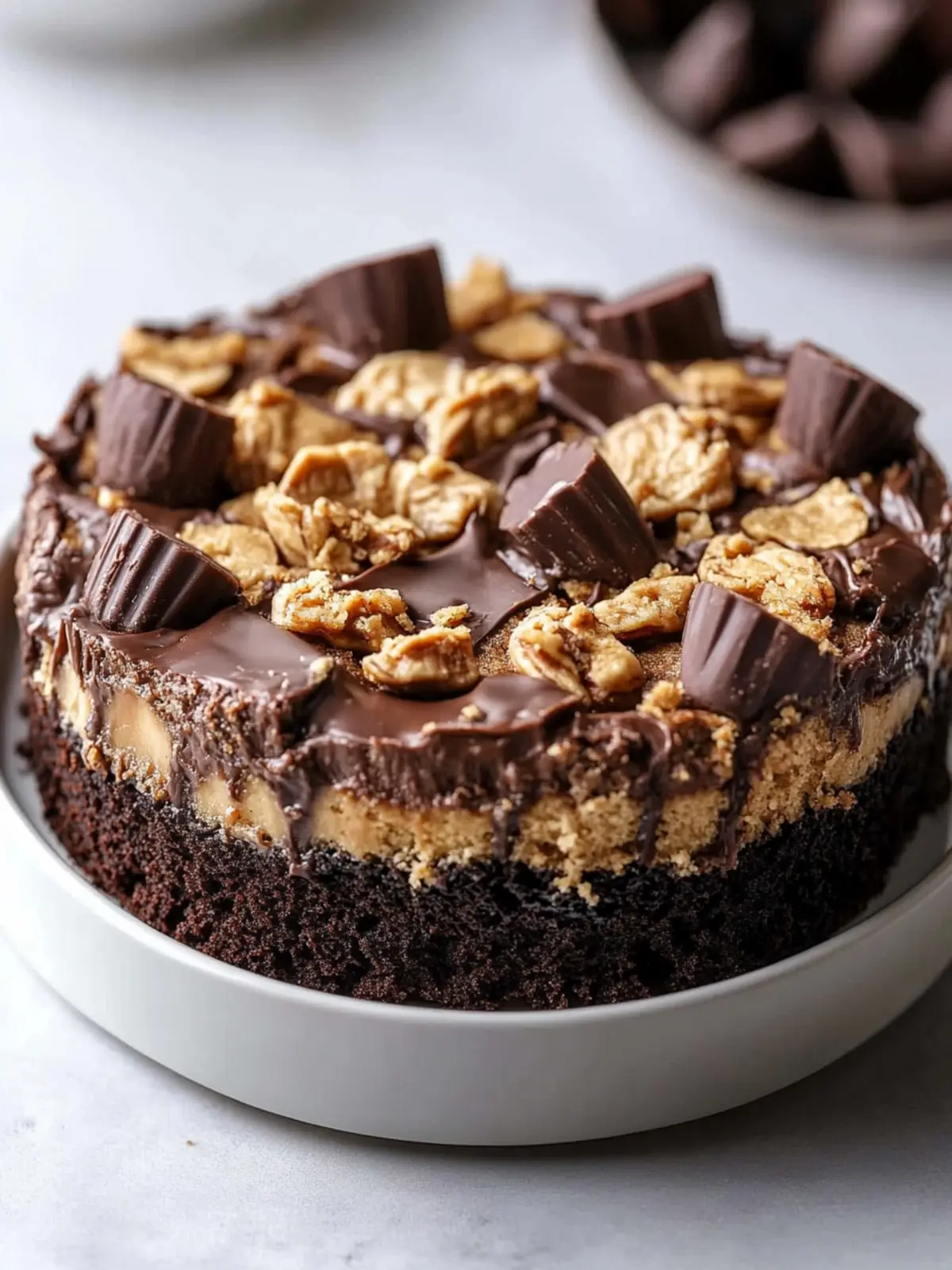 Sweet and Gooey Peanut Butter Cup Dump Cake Magic 3 Peanut Butter Cup Dump Cake