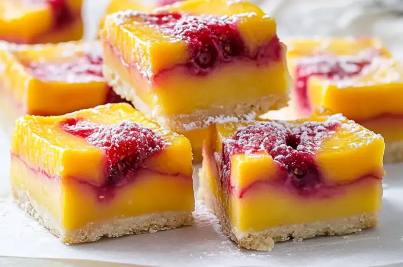 Raspberry Mango Bars