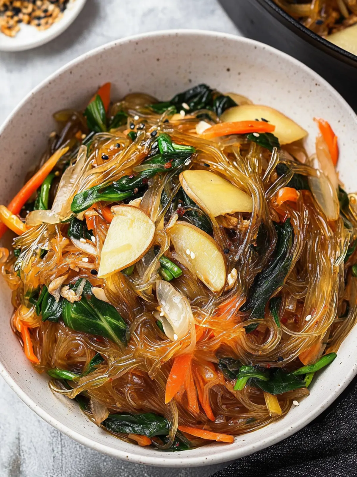 Delicious Japchae: Ultimate Korean Glass Noodle Stir Fry Recipe 3 Japchae (Korean Glass Noodle Stir Fry)