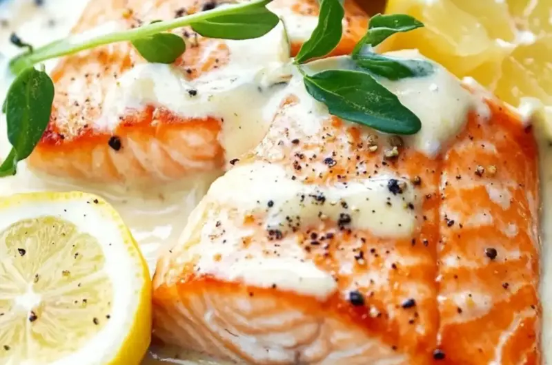 Salmon With Lemon Cream Sauce