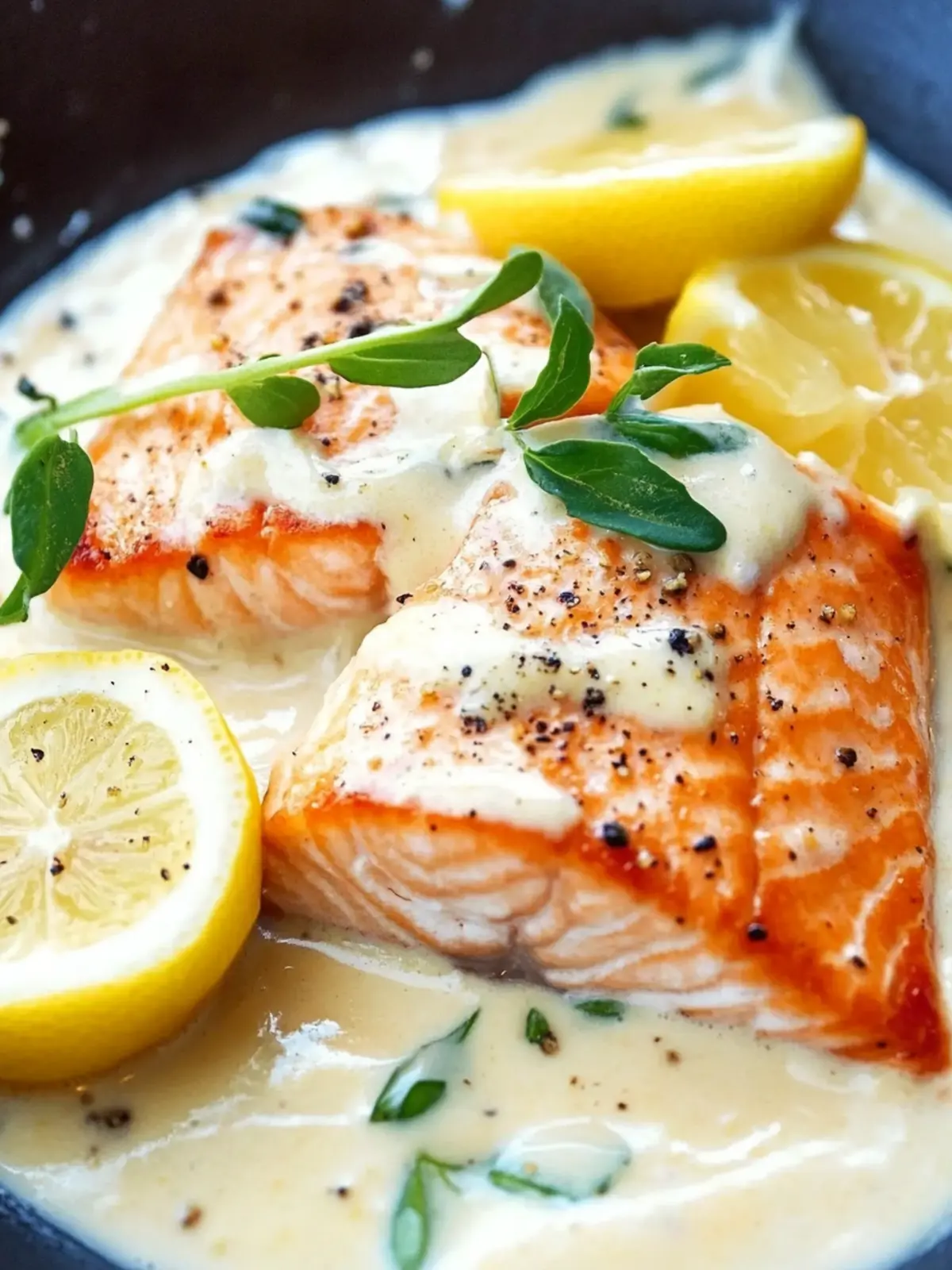 Delicious Salmon With Lemon Cream Sauce in 30 Minutes 5 Salmon With Lemon Cream Sauce