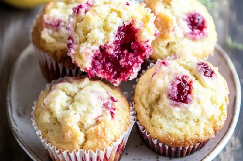 Raspberry Lemon Ricotta Muffins