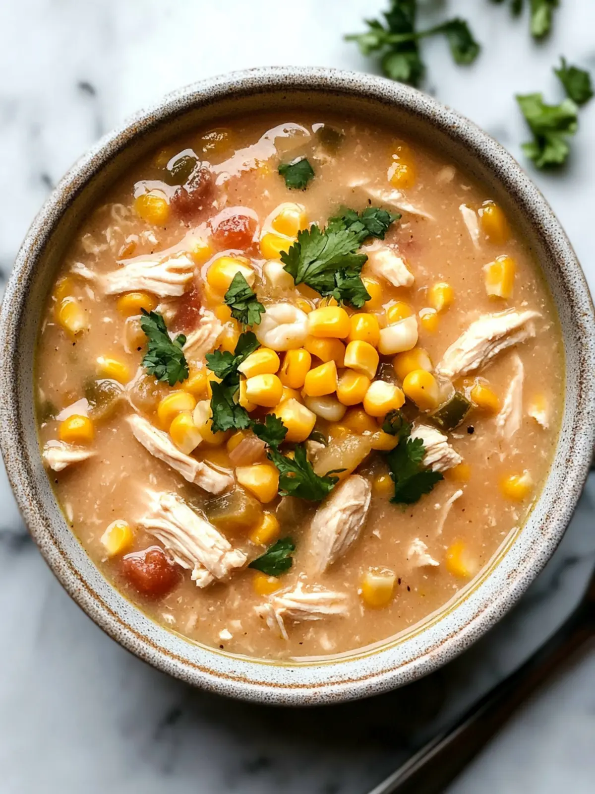 Savory Sweet Corn & Pepper Jack White Chicken Chili Delight 2 Sweet Corn & Pepper Jack White Chicken Chili