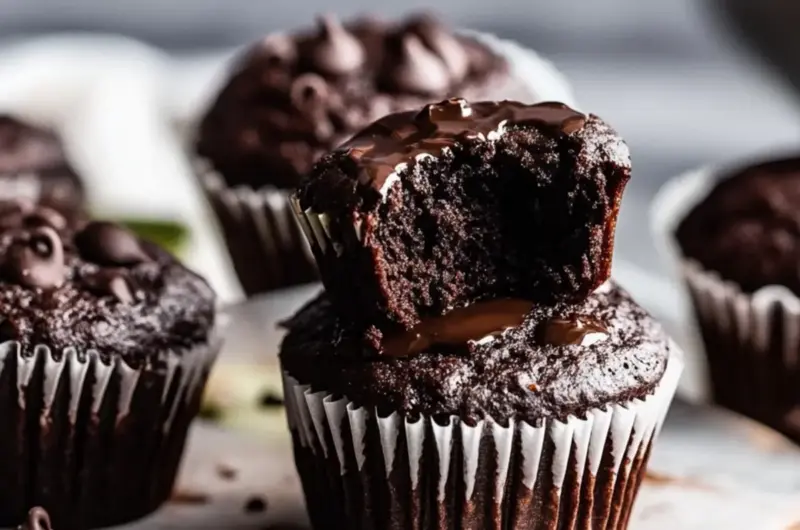 Double Chocolate Zucchini Muffins