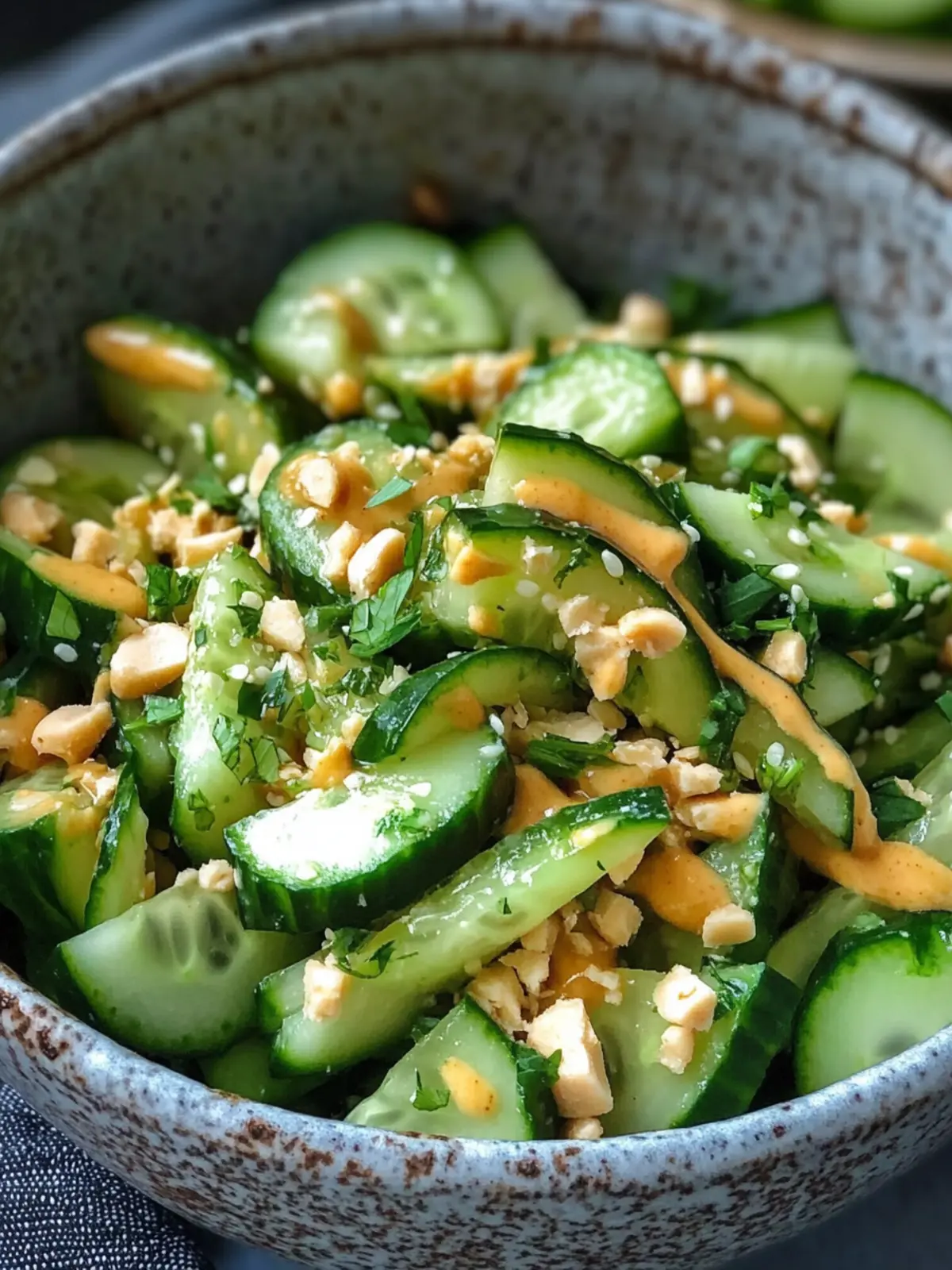 Crispy Cucumber and Peanut Butter Salad for a Refreshing Bite 3 Cucumber and Peanut Butter Salad