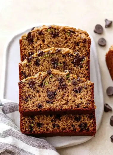 Peanut Butter Chocolate Chip Zucchini Bread