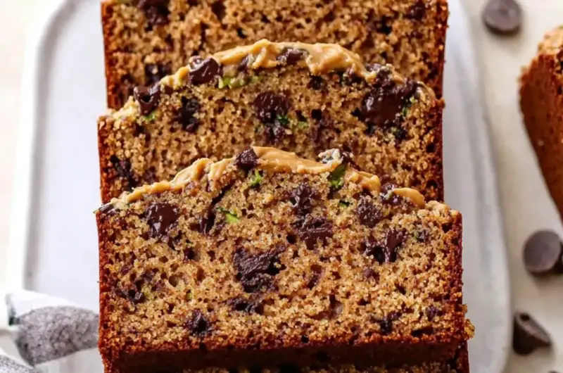 Peanut Butter Chocolate Chip Zucchini Bread