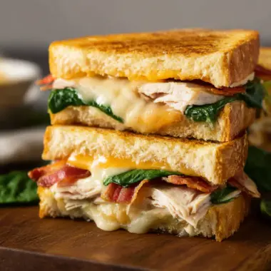Ultimate Turkey Melt with Cheddar, Spinach, and Bacon Bliss 9 Turkey Melt with Cheddar, Spinach, and Bacon