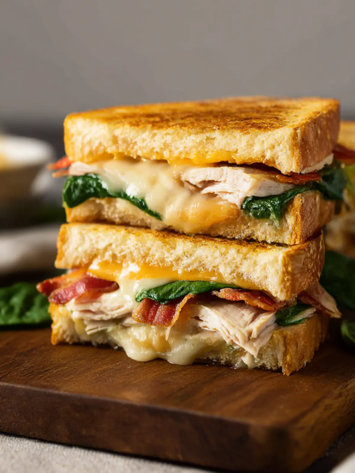 Ultimate Turkey Melt with Cheddar, Spinach, and Bacon Bliss 5 Turkey Melt with Cheddar, Spinach, and Bacon