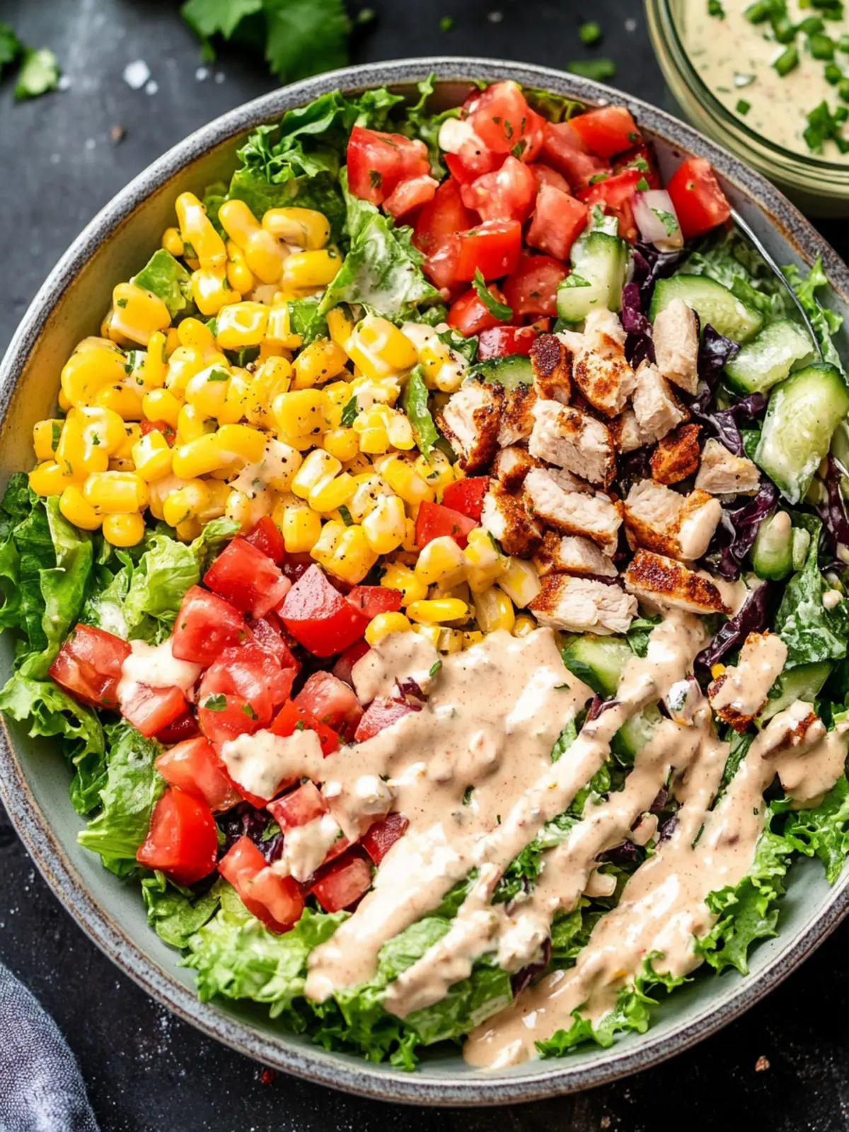 Delicious Southwest Salad with Chipotle Ranch Dressing Recipe 3 Southwest Salad with Chipotle Ranch Dressing