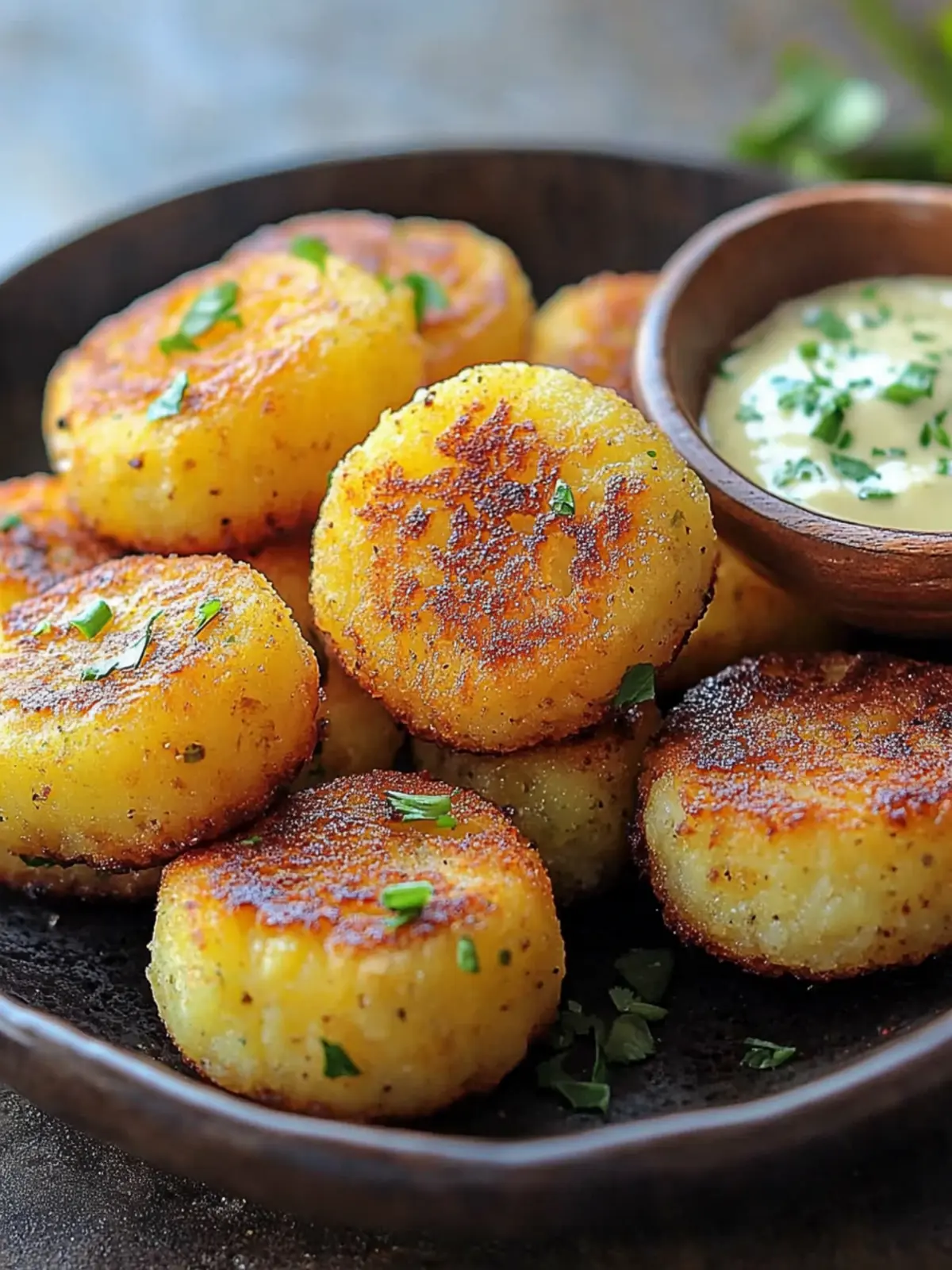 Crispy Caribbean Yucca Cakes with Zesty Garlic-Lime Mojo 3 Crispy Caribbean Yucca Cakes