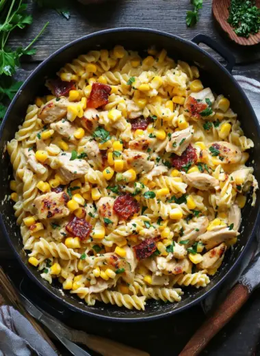 Creamy Chicken and Corn Pasta