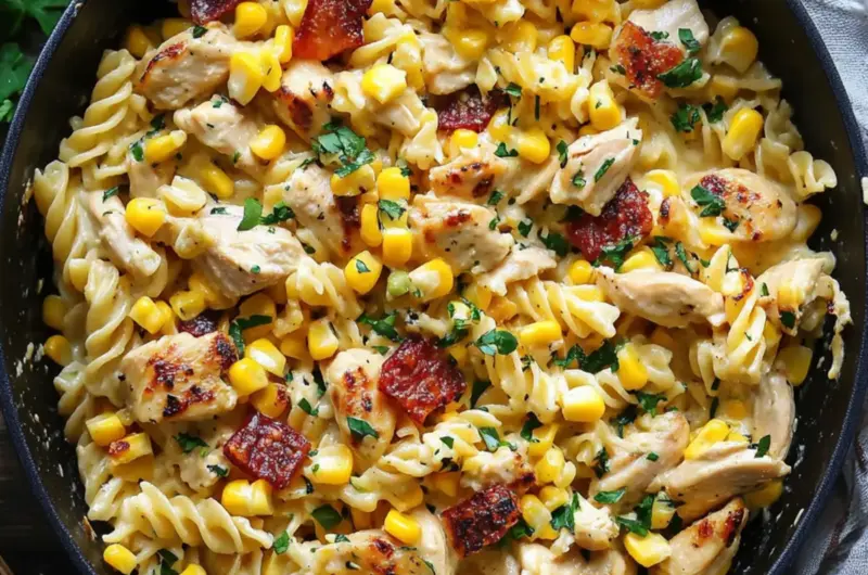 Creamy Chicken and Corn Pasta