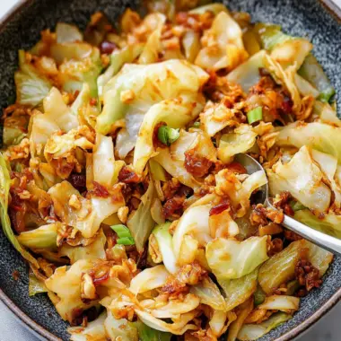 Savory Fried Cabbage with Sausage for a Comforting Dinner 9 Fried Cabbage