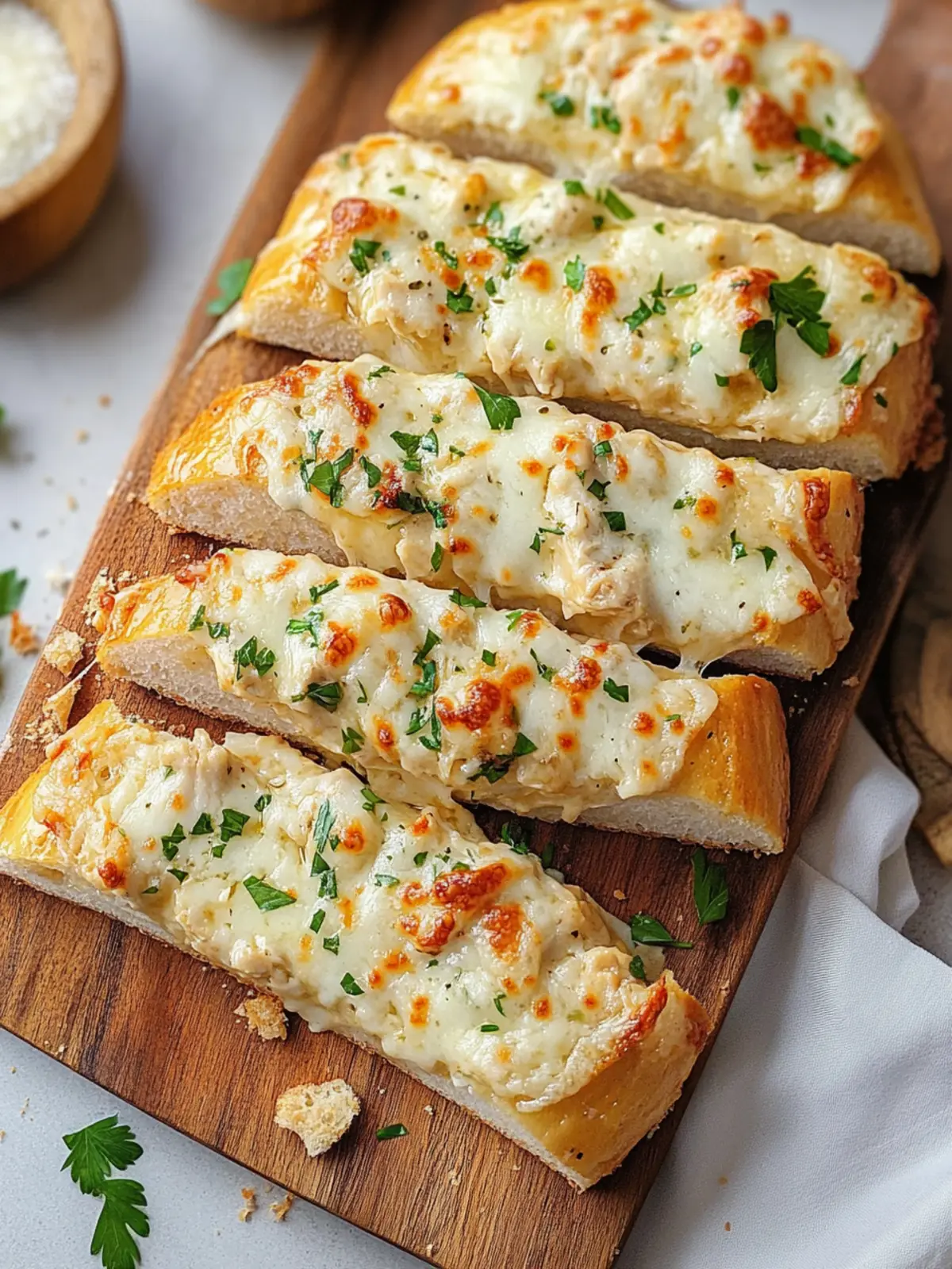 Savor Homemade Chicken Alfredo Garlic Bread Tonight 2 Chicken Alfredo Garlic Bread