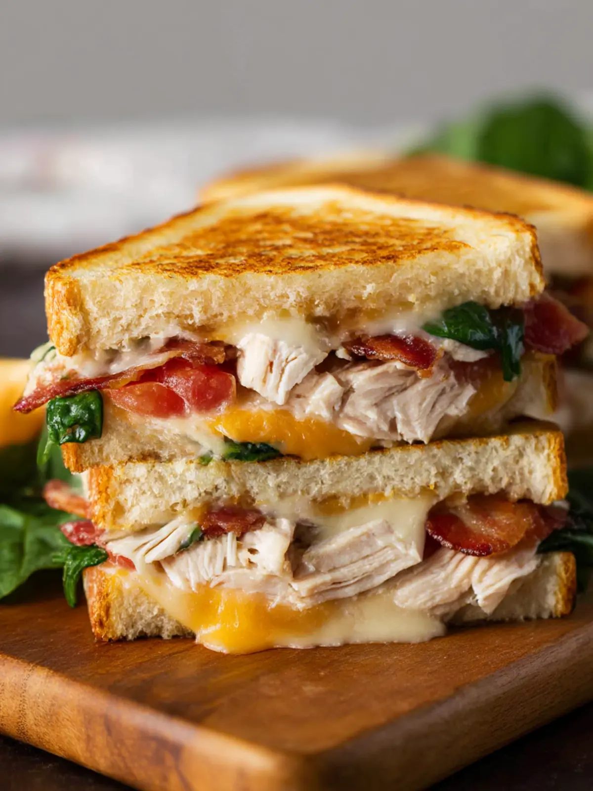 Ultimate Turkey Melt with Cheddar, Spinach, and Bacon Bliss 4 Turkey Melt with Cheddar, Spinach, and Bacon