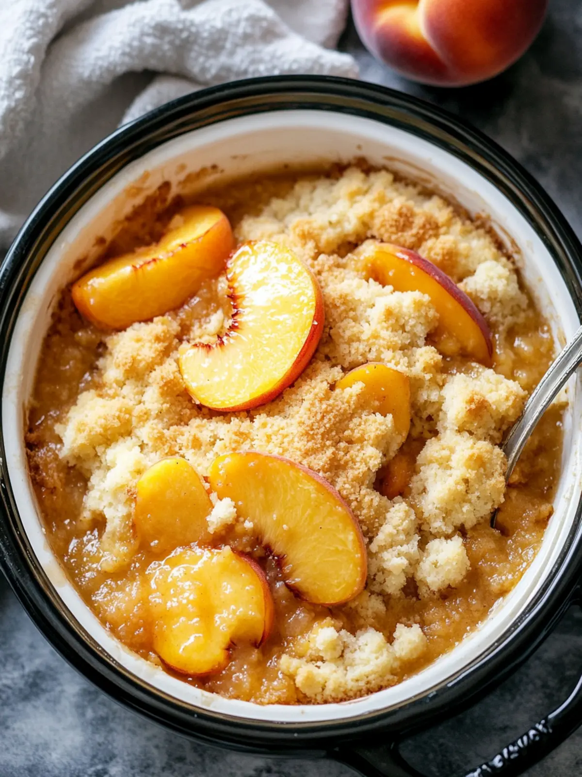 Irresistible Slow Cooker Peach Bake Everyone Will Love 5 Slow Cooker Peach Bake