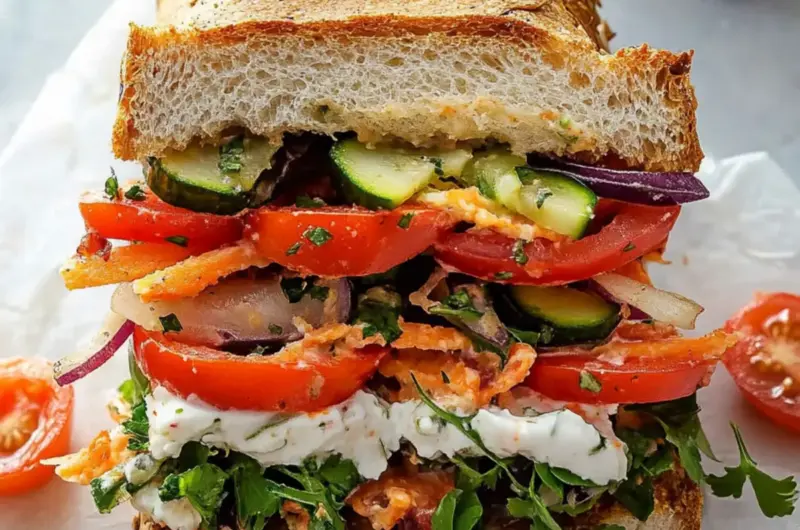 Mediterranean Vegetable Sandwich