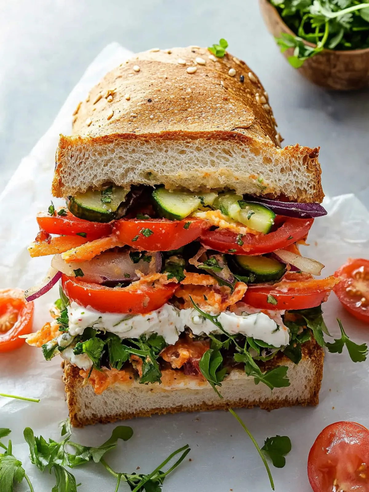 Mediterranean Vegetable Sandwich: A Flavorful Fresh Twist 5 Mediterranean Vegetable Sandwich