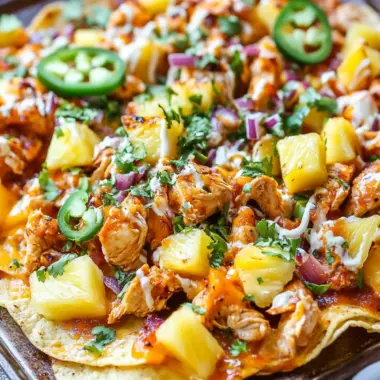 BBQ Chicken and Grilled Pineapple Nachos: Flavor-Packed Delight 10 BBQ Chicken and Grilled Pineapple Nachos