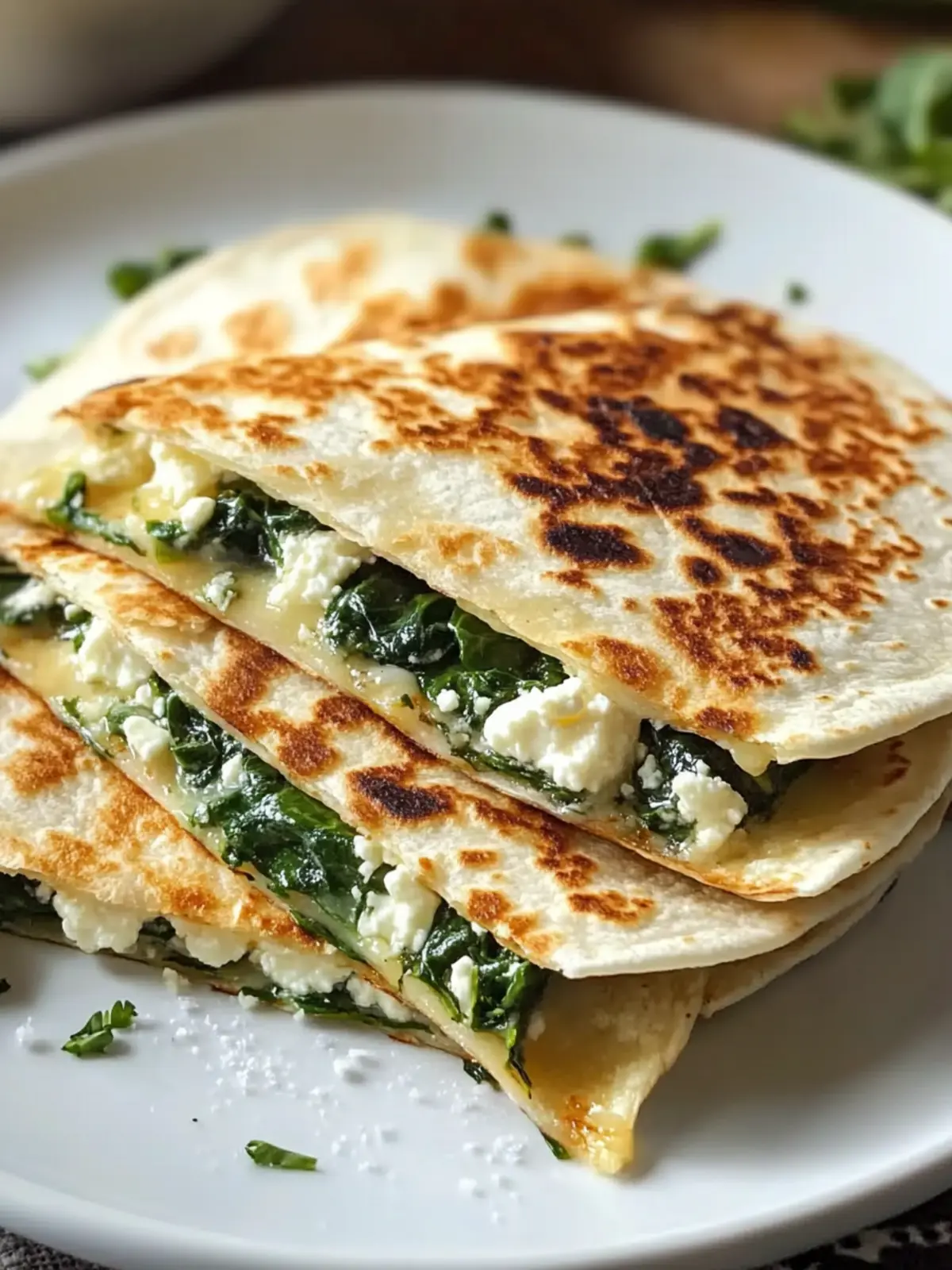 Spinach and Feta Quesadillas for Quick Mediterranean Bliss 4 Spinach and Feta Quesadillas