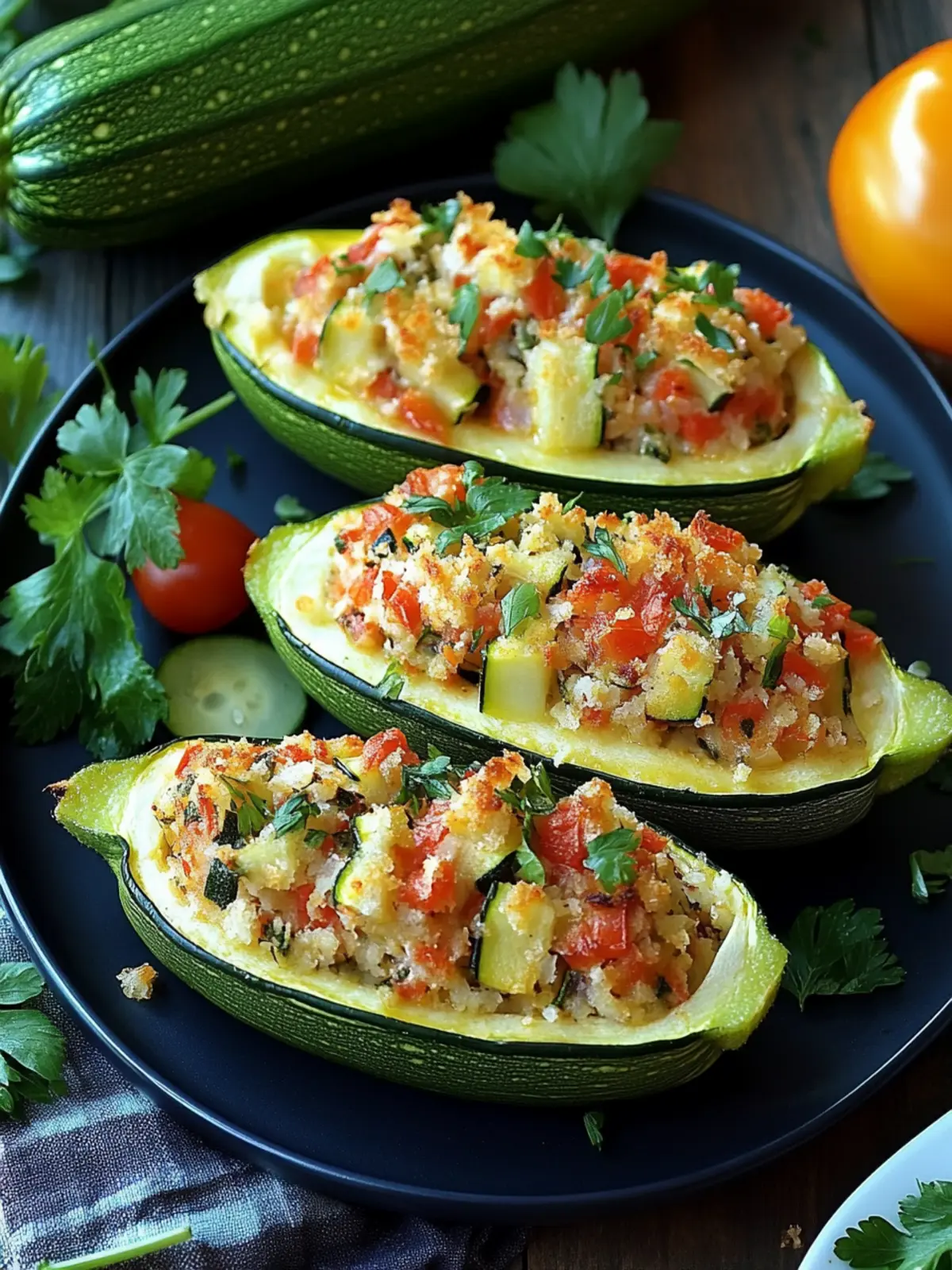 Delicious Stuffed Zucchini Boats for a Healthy Dinner Night 4 Stuffed Zucchini