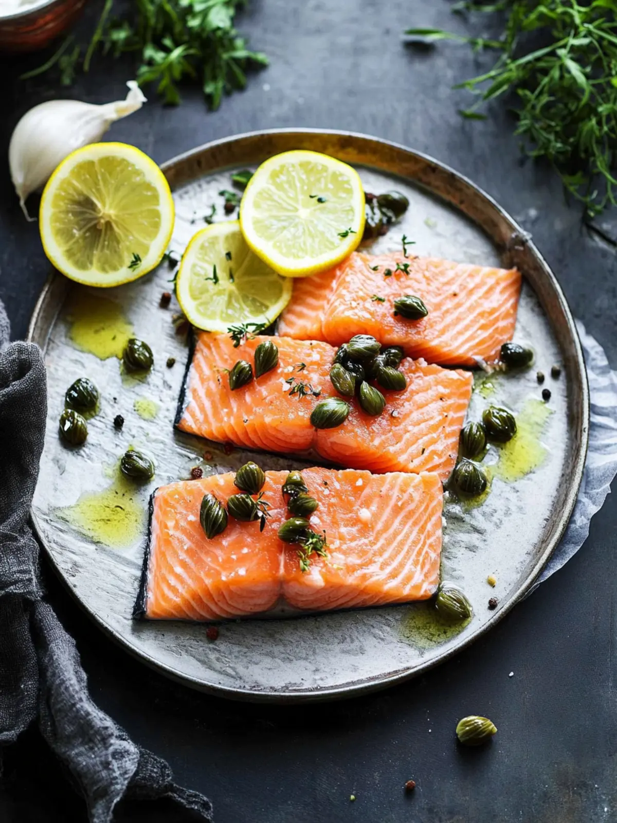 Grilled Salmon with Capers: A Flavorful Home-Cooked Delight 3 Salmon with Capers