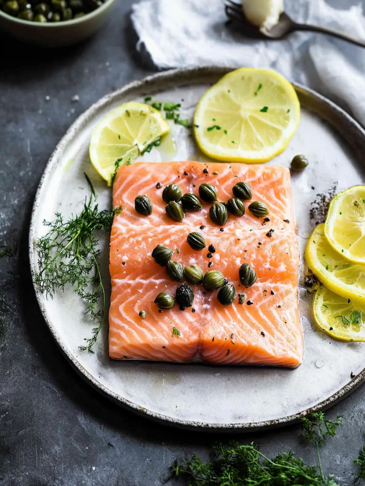 Grilled Salmon with Capers: A Flavorful Home-Cooked Delight 2 Salmon with Capers