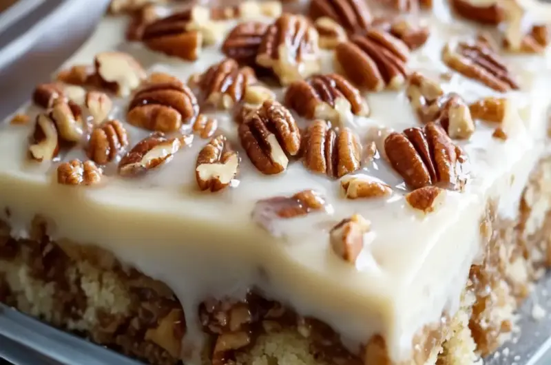 Butter Pecan Praline Poke Cake