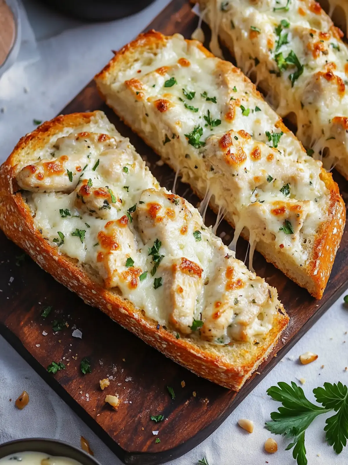 Savor Homemade Chicken Alfredo Garlic Bread Tonight 5 Chicken Alfredo Garlic Bread