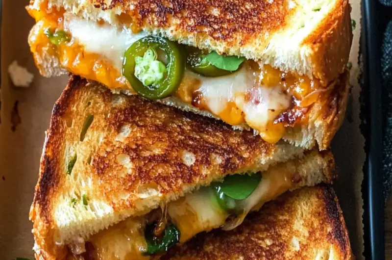 Roasted Jalapeno Popper Grilled Cheese