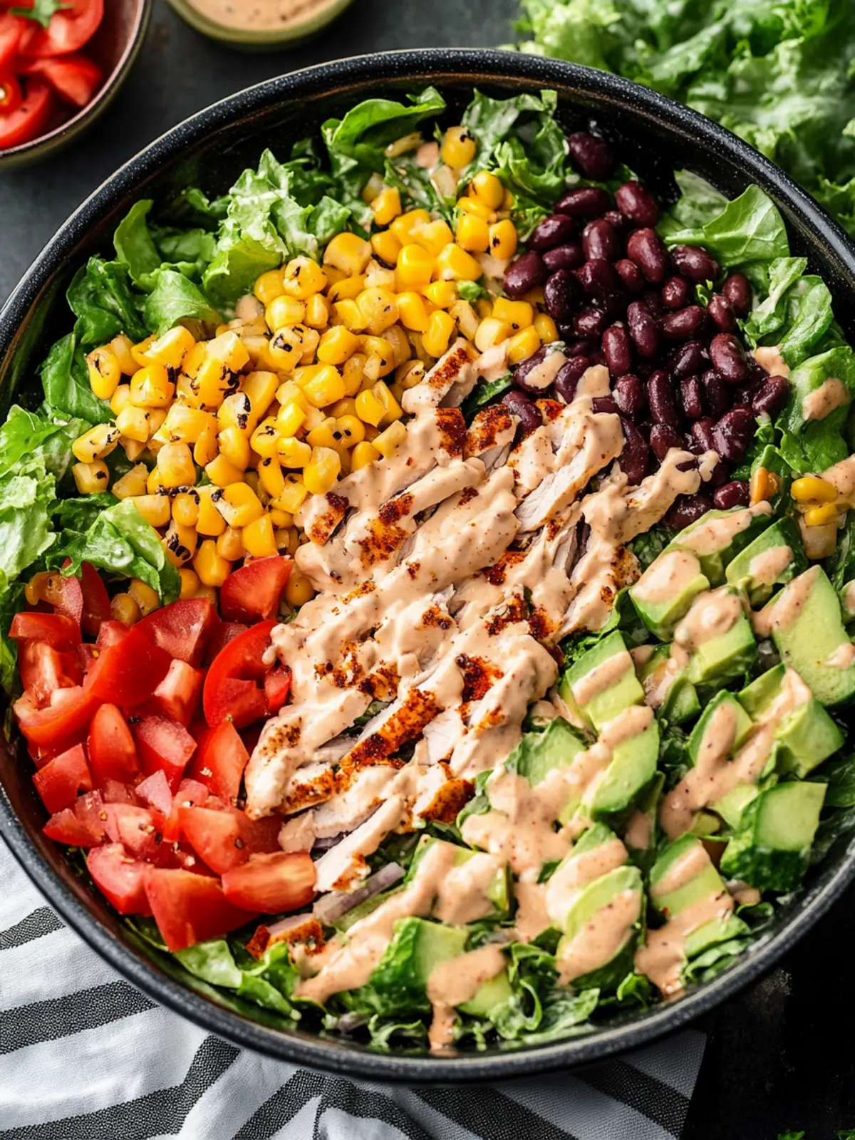 Delicious Southwest Salad with Chipotle Ranch Dressing Recipe 4 Southwest Salad with Chipotle Ranch Dressing