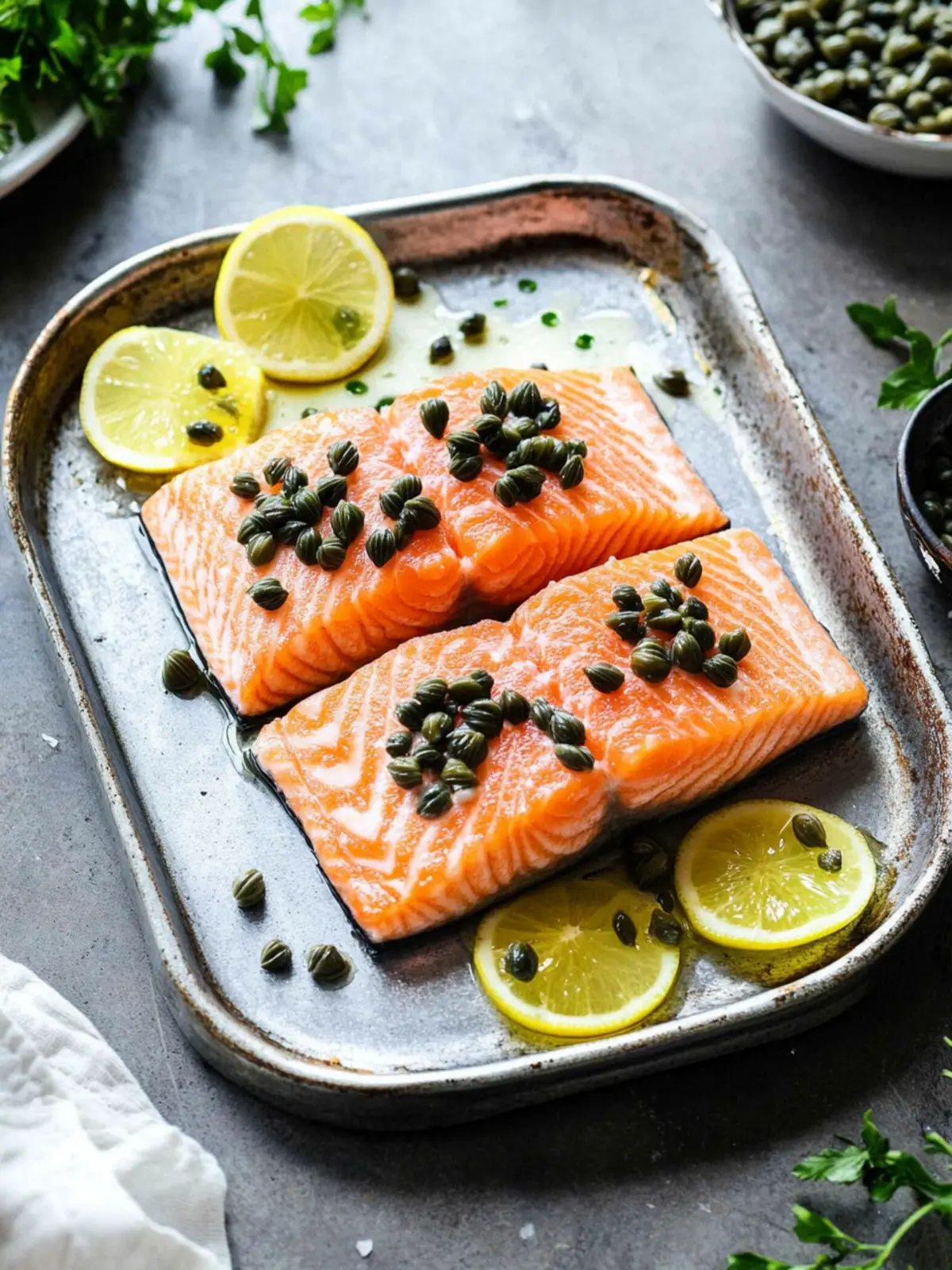 Grilled Salmon with Capers: A Flavorful Home-Cooked Delight 4 Salmon with Capers