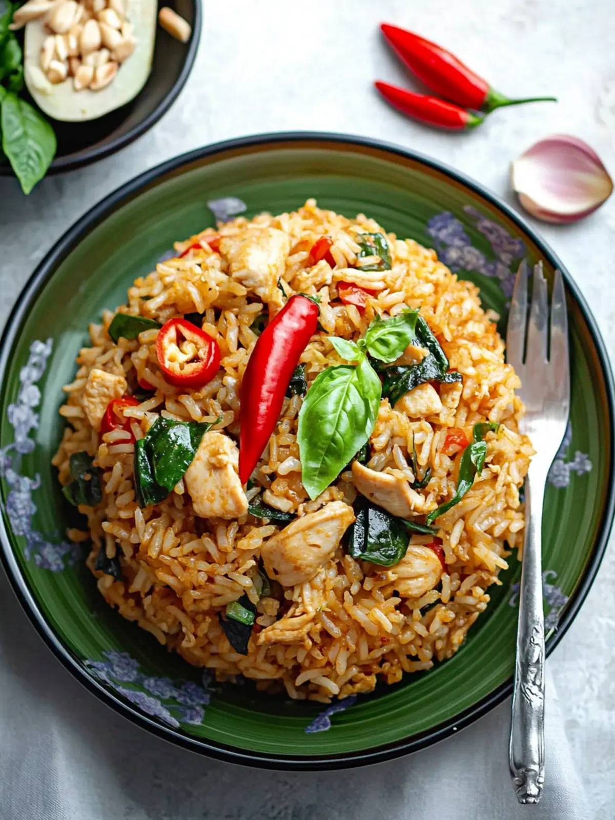 Spicy Thai Basil Chicken Fried Rice for a Quick Flavor Boost 2 Spicy Thai Basil Chicken Fried Rice