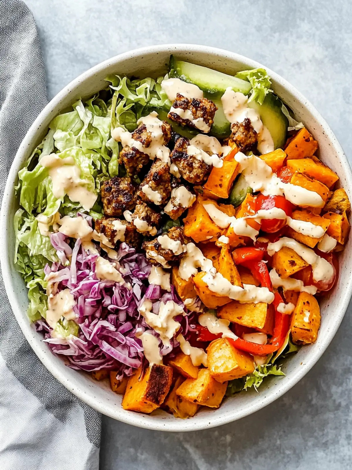 Delicious Sweet Potato Burger Bowl for Healthy Meal Prep 2 Sweet Potato Burger Bowl