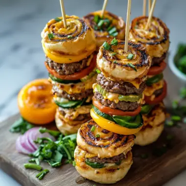 Ultimate Pinwheel Smash Burger Skewers for Fun Gatherings 9 Pinwheel Smash Burger Skewers