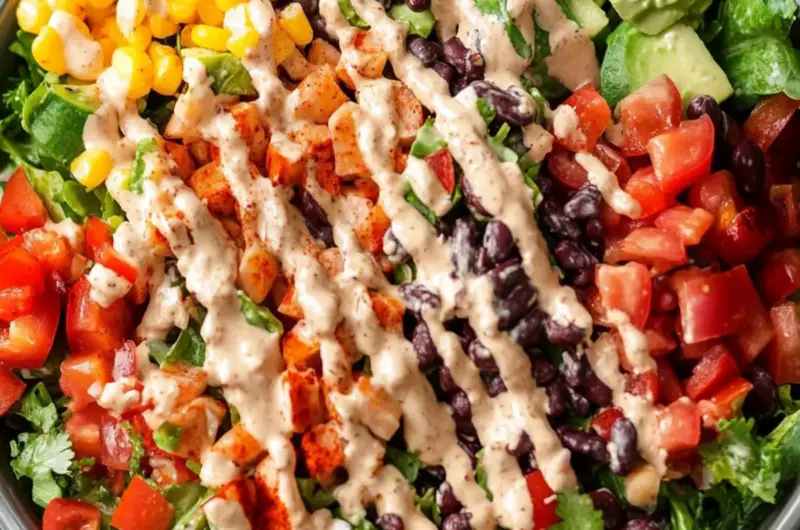 Southwest Salad with Chipotle Ranch Dressing
