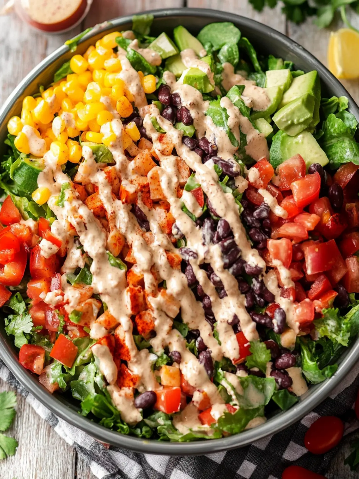 Delicious Southwest Salad with Chipotle Ranch Dressing Recipe 5 Southwest Salad with Chipotle Ranch Dressing