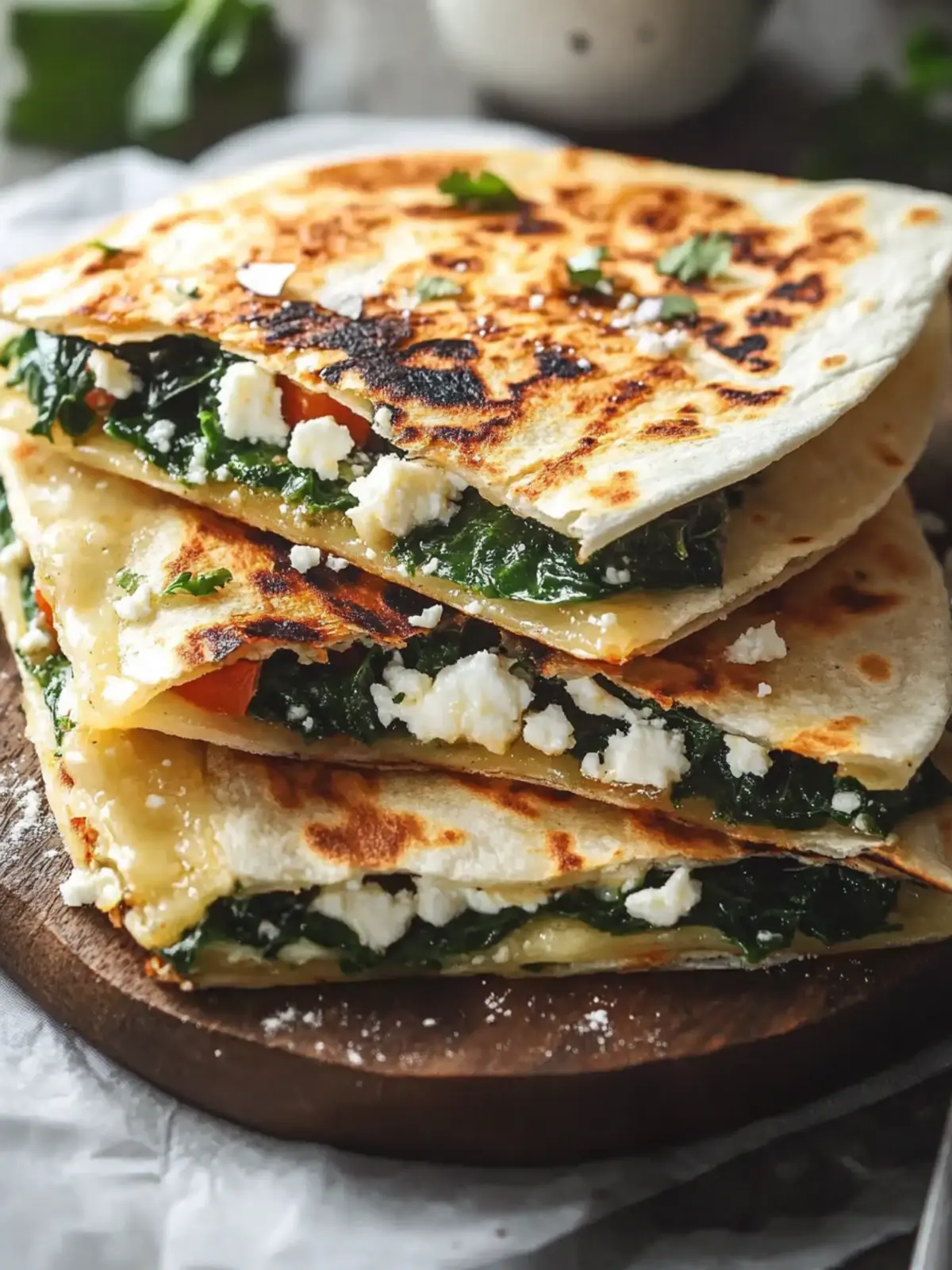 Spinach and Feta Quesadillas for Quick Mediterranean Bliss 3 Spinach and Feta Quesadillas