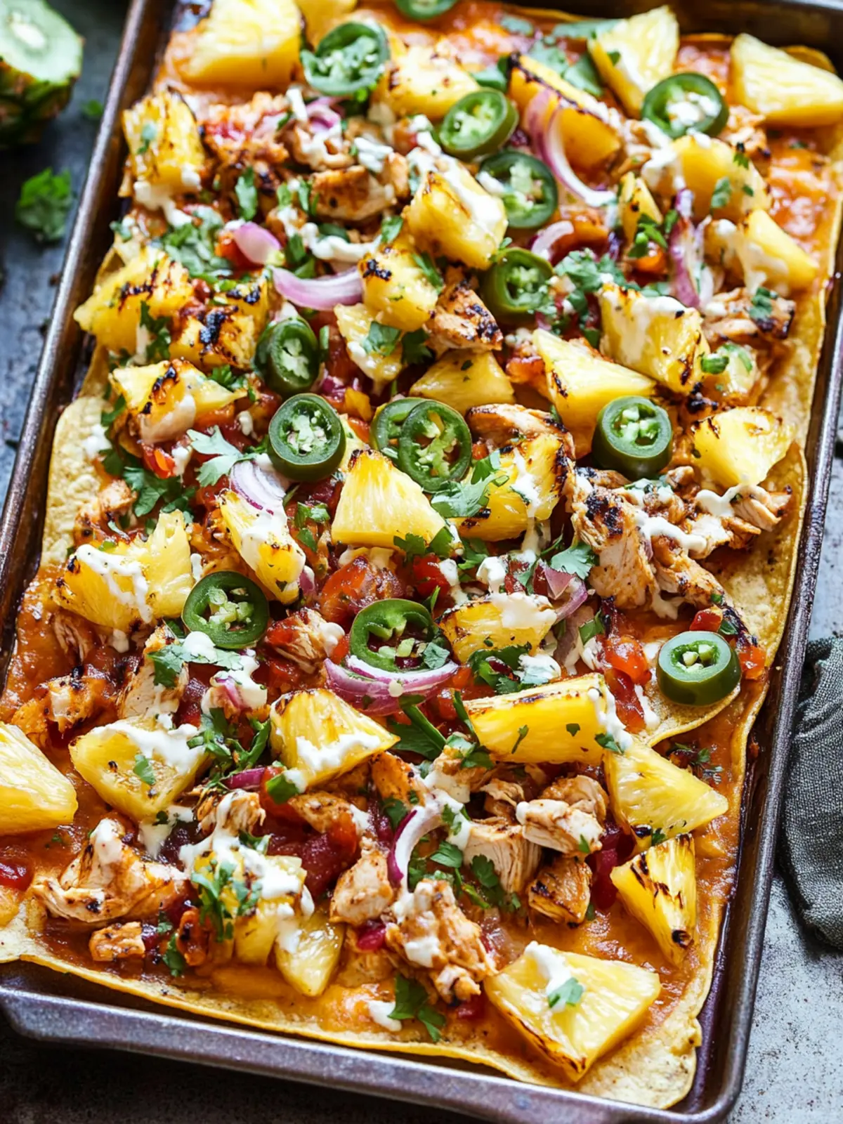 BBQ Chicken and Grilled Pineapple Nachos: Flavor-Packed Delight 3 BBQ Chicken and Grilled Pineapple Nachos