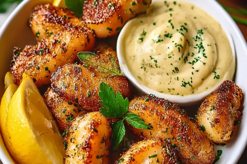 Lemon Butter Fish Bites