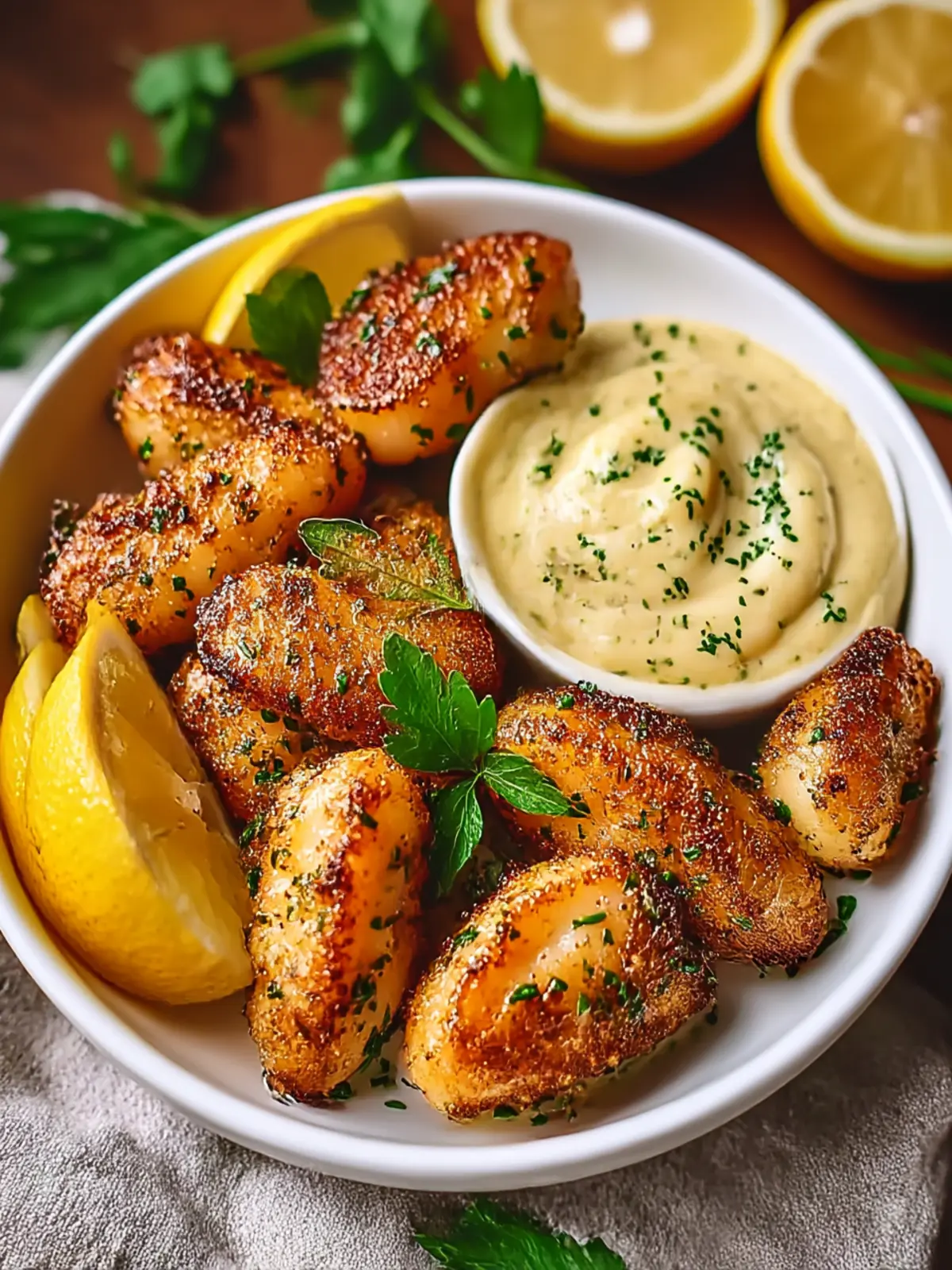 Lemon Butter Fish Bites with Garlic Aioli for Quick Delight 5 Lemon Butter Fish Bites