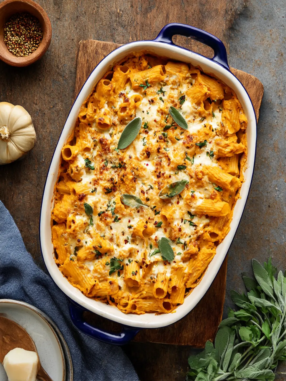 Cheesy Pumpkin Ricotta Pasta Bake for Cozy Nights In 3 Cheesy Pumpkin Ricotta Pasta Bake