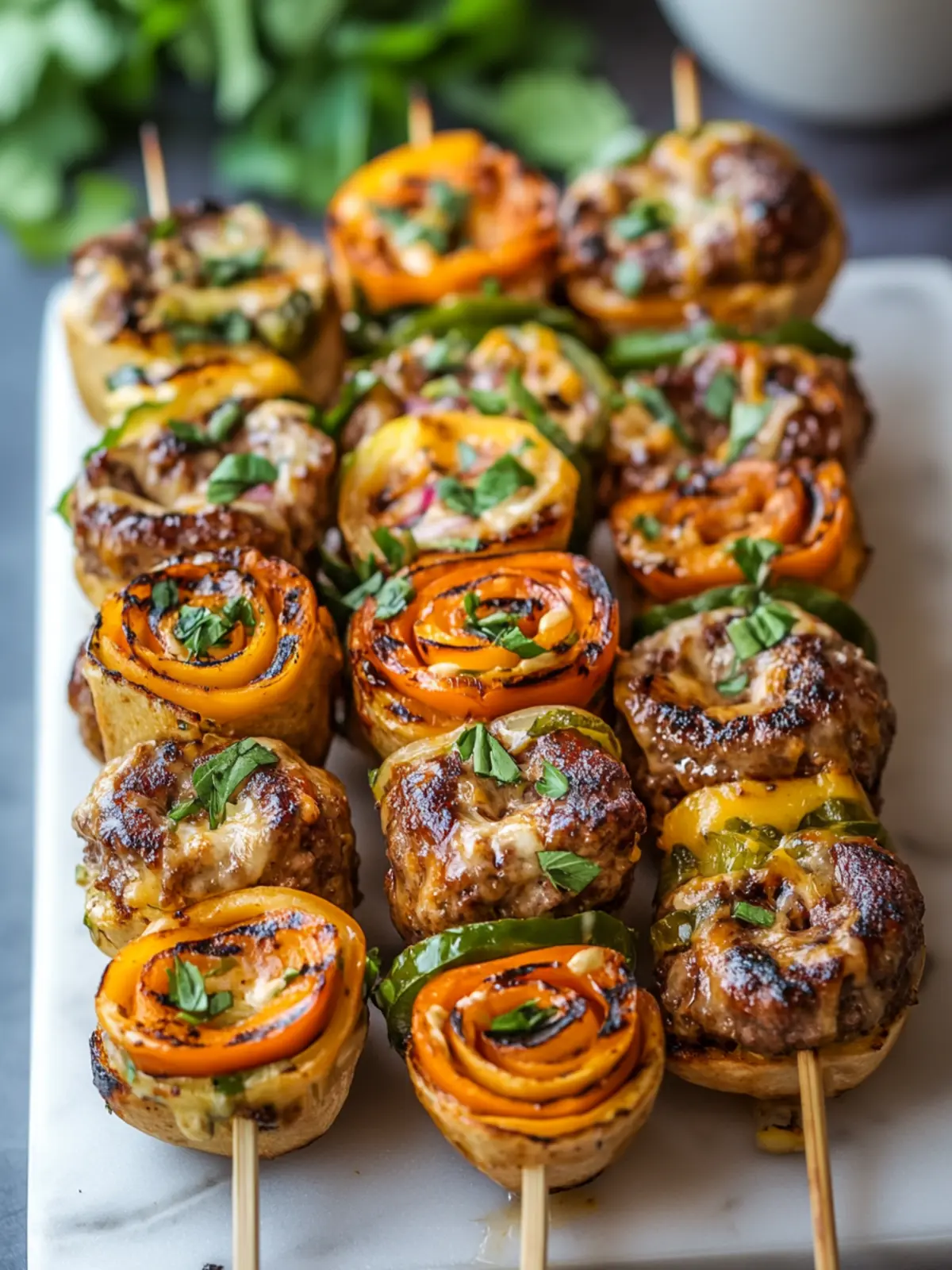 Ultimate Pinwheel Smash Burger Skewers for Fun Gatherings 3 Pinwheel Smash Burger Skewers
