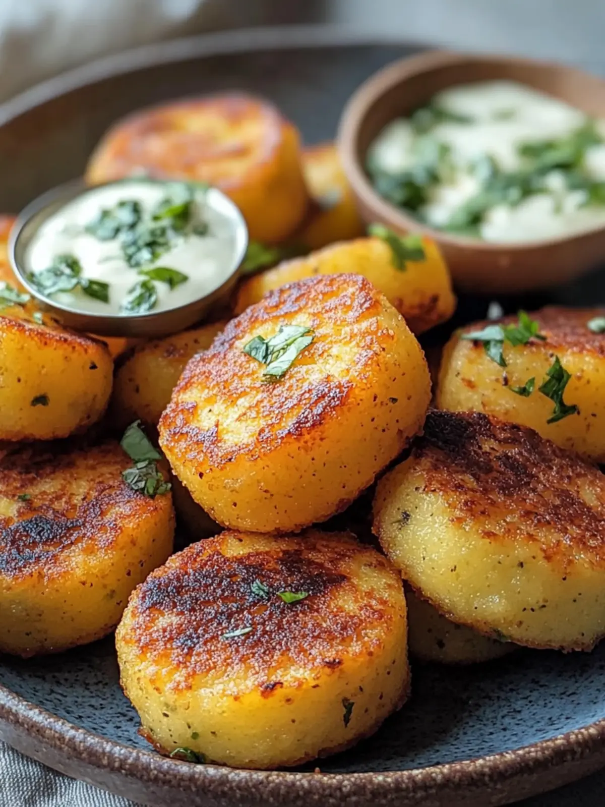 Crispy Caribbean Yucca Cakes with Zesty Garlic-Lime Mojo 2 Crispy Caribbean Yucca Cakes