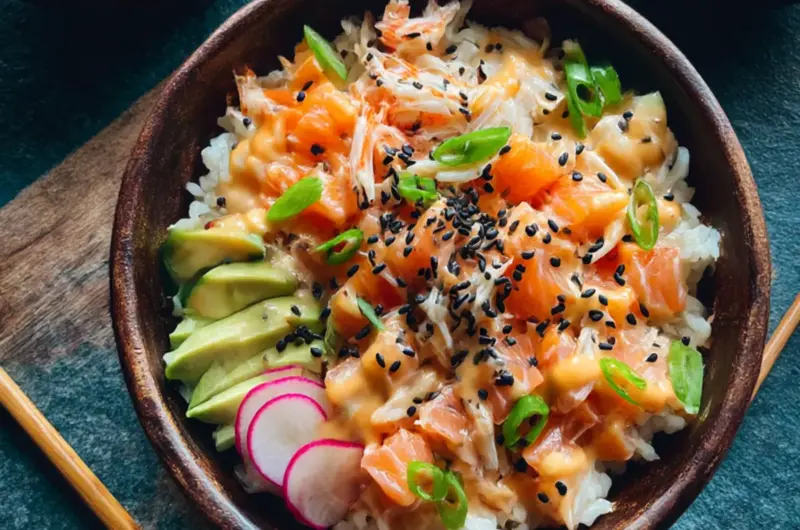 Spicy Crab Sushi Bowls
