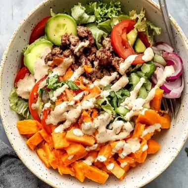 Delicious Sweet Potato Burger Bowl for Healthy Meal Prep 9 Sweet Potato Burger Bowl