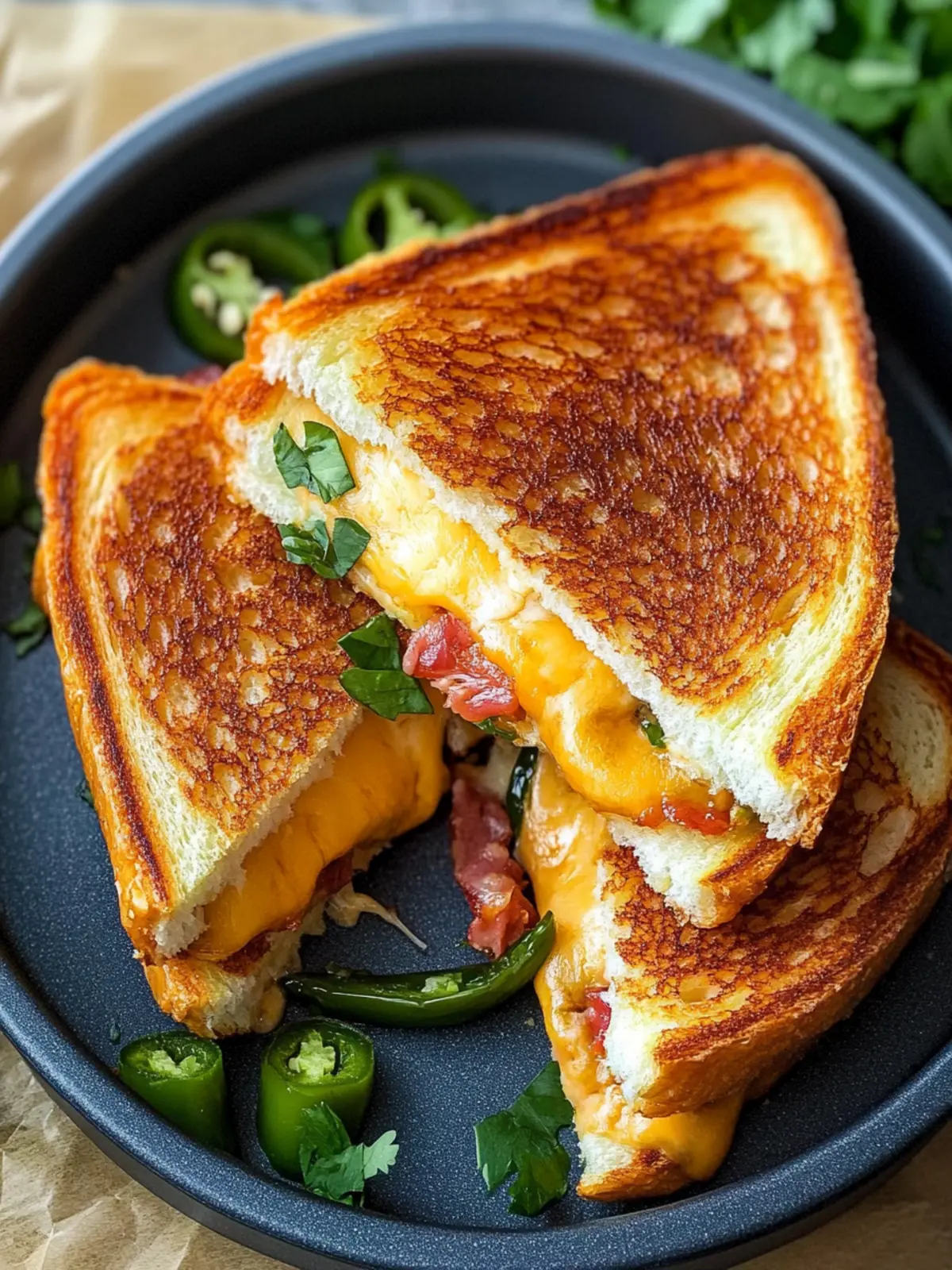 Roasted Jalapeño Popper Grilled Cheese: Melty Bliss Awaits 2 Roasted Jalapeno Popper Grilled Cheese